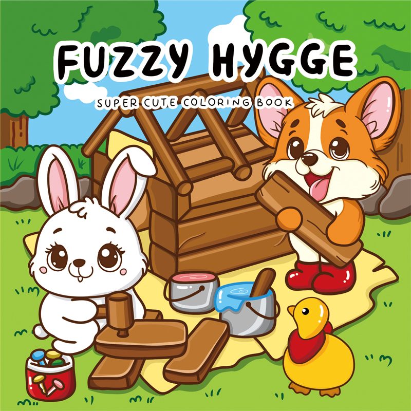 Cartoon Pattern Kids Coloring Book